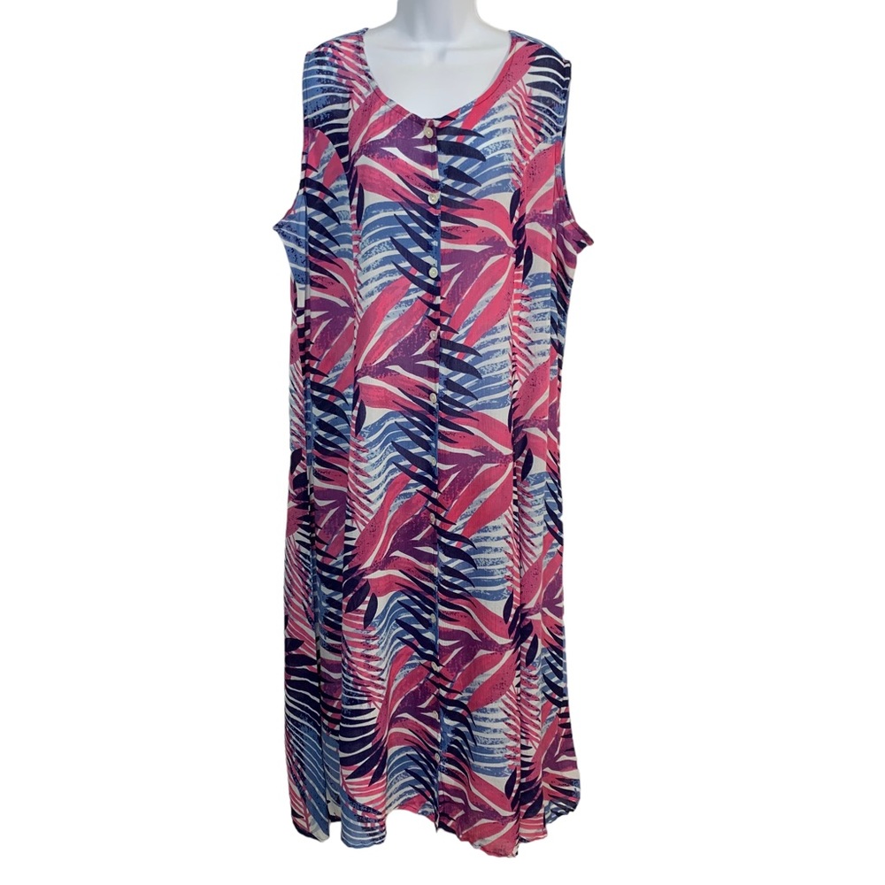 CW CLASSICS Vintage Sheer Lounge Dress Sz 2X